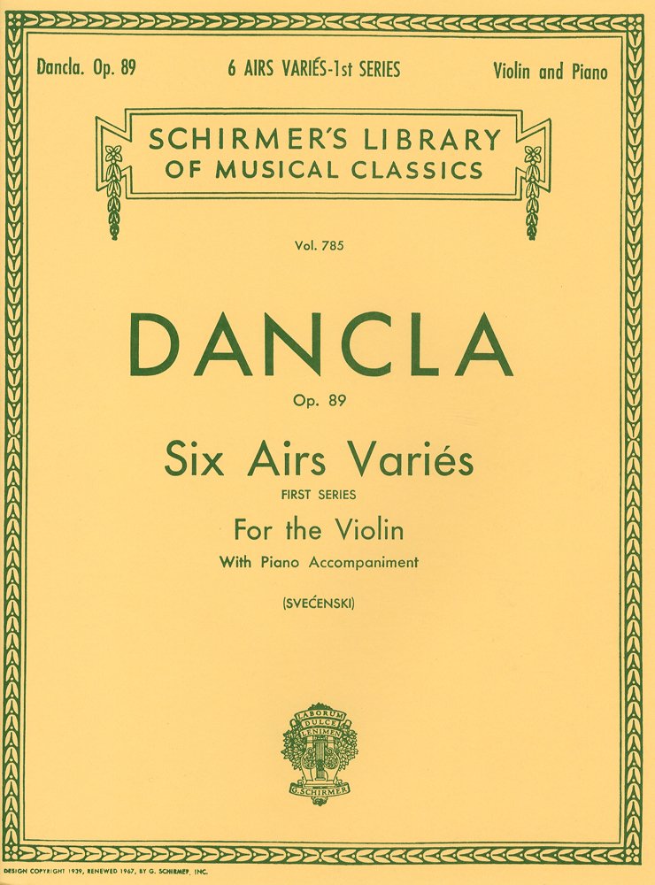 ダンクラ: 6つのエア・ヴァリエ Op.89/シャーマー社/ピアノ伴奏付